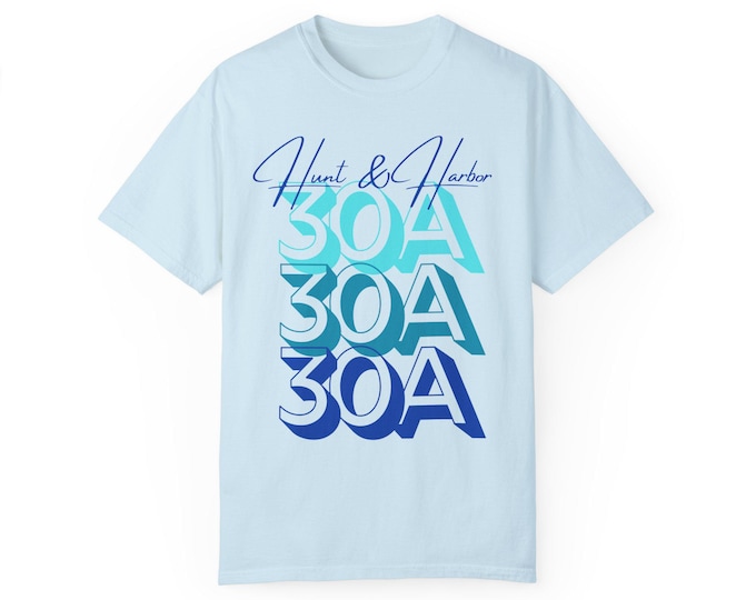 Hunt & Harbor "30A" Unisex Garment-Dyed T-Shirt