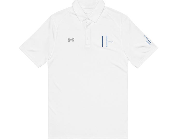 Hunt & Harbor Under Armour Men's Performance Polo Shirt (White/Navy)