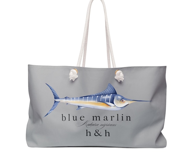 Blue Marlin Hunt & Harbor Stylish Pool Beach or Boat Tote