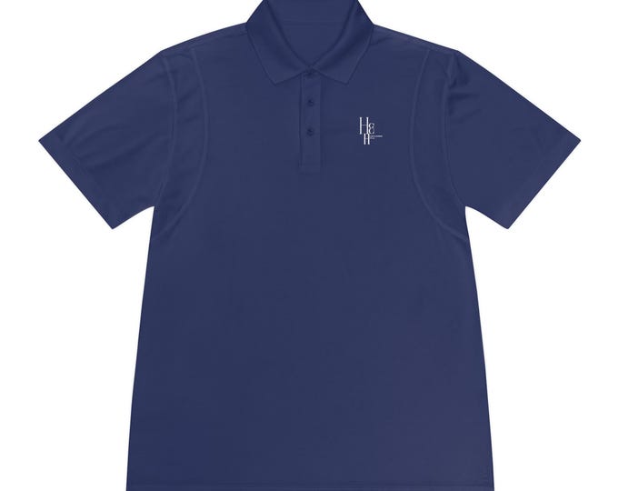 Hunt & Harbor Heritage Logo Men's Sport Polo - Sport Polo Shirt for Men, Fashionable Logo, Golf Polo