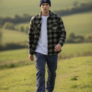 Plaid Flannel Overshirt, Hunting Jacket, Outdoors Gift for Hunters