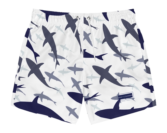 Men's Shark Swim Trunks - Cool Ocean Vibe for Summer Fun