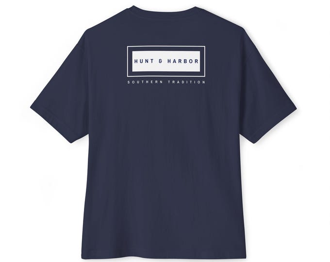 Unisex Oversized Boxy Tee - Hunt & Harbor Southern Tradition Box Design