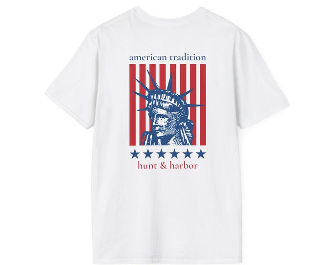 Lady Liberty American Tradition Unisex Softstyle T-Shirt - Celebrate Freedom and Patriotism
