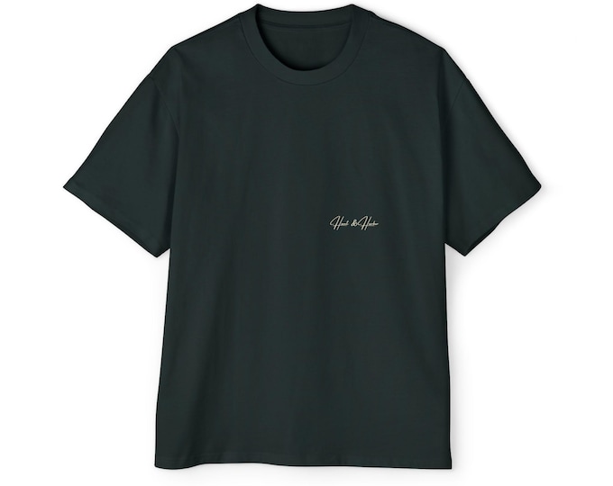 Hunt & Harbor Men's Heavy Oversized Boxy Fit Tee - Casual Streetwear Top