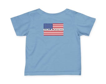 Hunt & Harbor American Flag Infant Fine Jersey Tee - Adorable Kids' T-Shirt for Outdoor Lovers