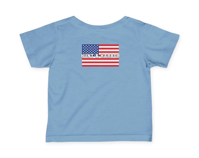 Hunt & Harbor American Flag Infant Fine Jersey Tee - Adorable Kids' T-Shirt for Outdoor Lovers