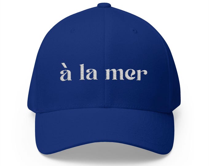A La Mer Nautical Knot Embroidered Cap (Dark) - Hunt & Harbor