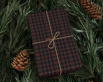 Ralph Lauren geïnspireerd geruit rood groen inpakpapier, geruite tartan cadeaupapier