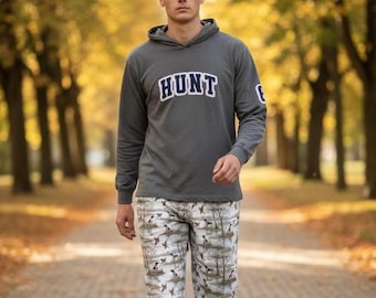 Hunting Pajama Pants, Bird Dog Pheasant Print, Lounge Sleepwear