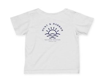 Hunt & Harbor Sunset Infant Fine Jersey Tee - Adorable Kids' T-Shirt for Outdoor Lovers