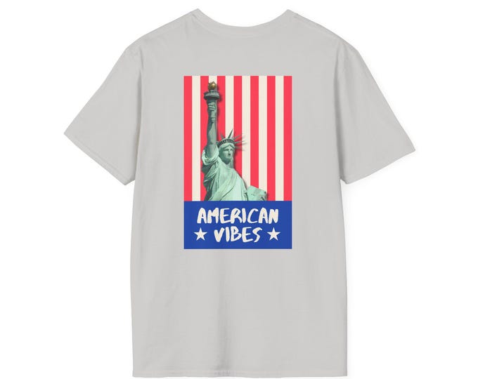 American Vibes Unisex Softstyle T-Shirt - Celebrate Freedom and Patriotism
