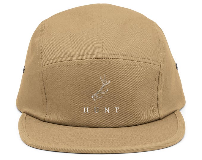 Hunt & Harbor Embroidered 5 Panel Cap | 'HUNT' Icon Design - Perfect for Outdoor Enthusiasts