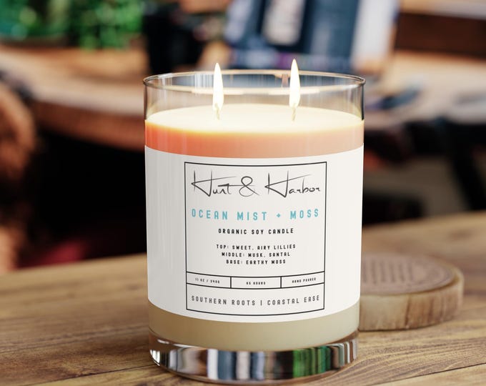 Hunt + Harbor 11oz Hand Poured Organic Soy Wax Candle - 3 Scents Available