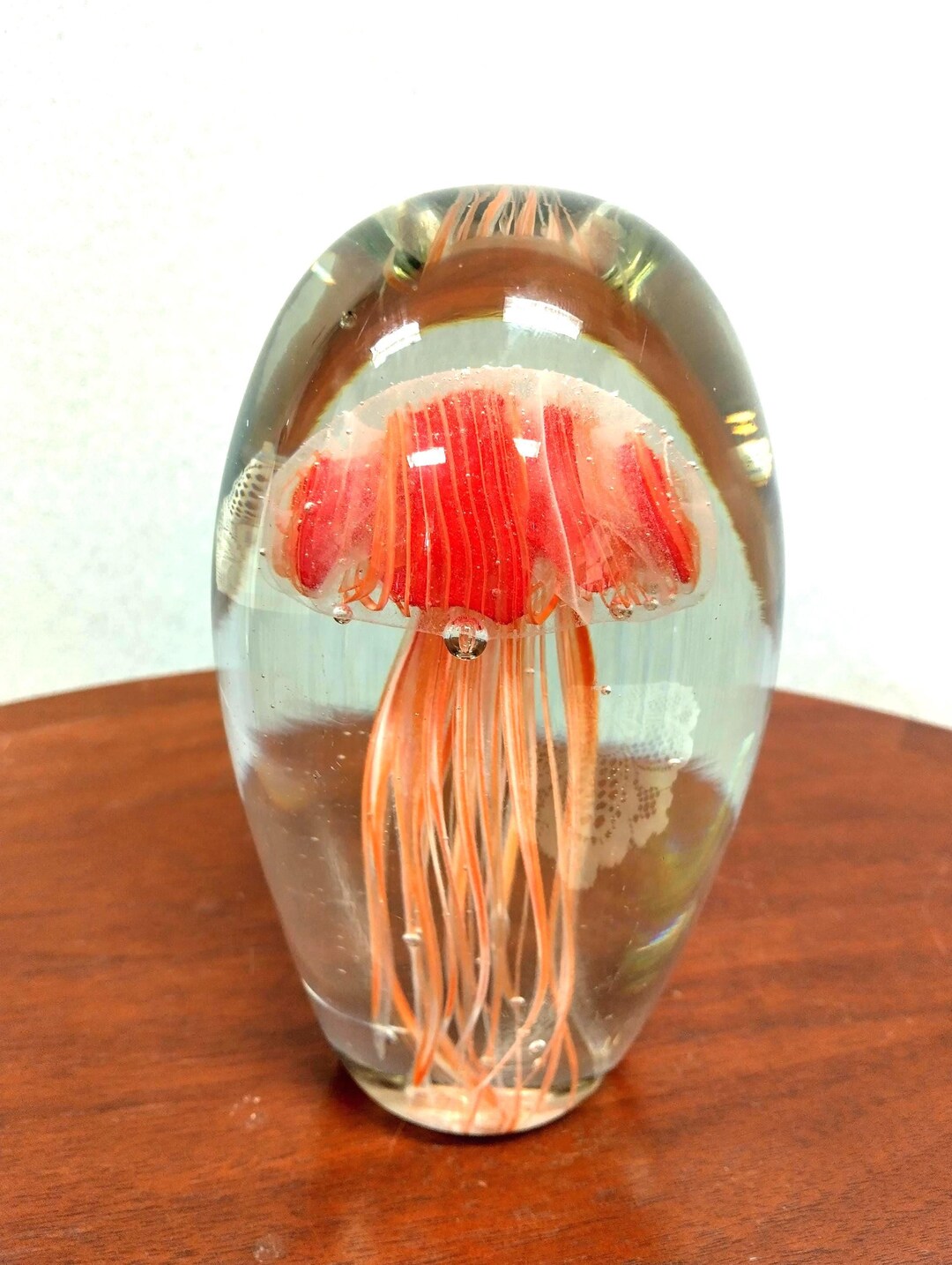 Hand-blown Jellyfish Art Glass Paperweight Sculpture Dynasty Gallery ...