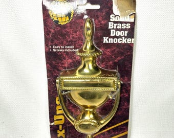 Vintage Solid Brass Door Knocker New In Package 1990s