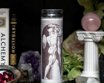 Vela devocional de Ares / Decoración de altar del dios griego de la guerra