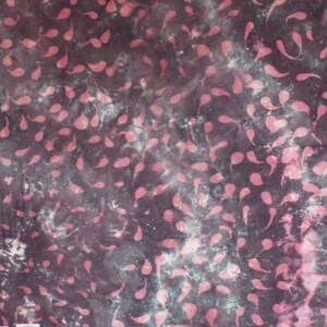143B - hand dyed and discharged one-yard purple and pink cotton muslin fabric