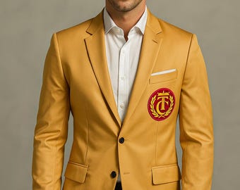 Men's Gold Golf Blazer: Happy Gilmore Halloween Costume with Beer Cooler