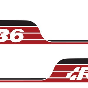 Custom R36 retro decals for Volkswagen Golf/Jetta Mk2 (2 Color)