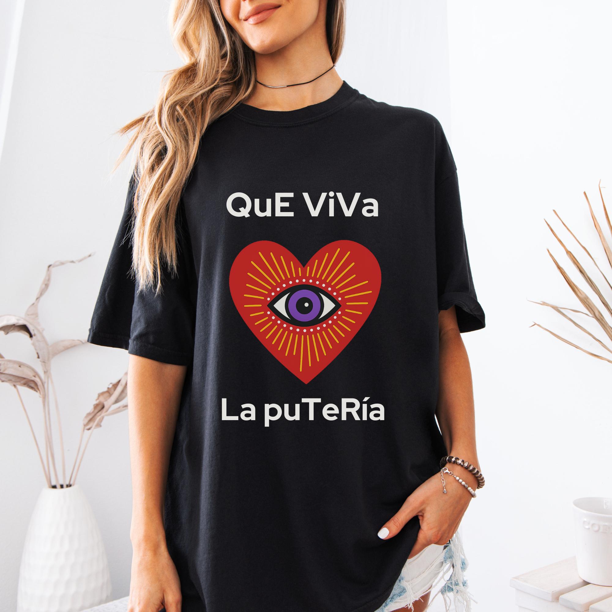 Que Viva La Putería Evil Eye Shirt, Latina Protection Tee, DTMF, Bad Bunny Lover T-Shirt, Puerto Rico Graphic Tee, Reggaeton Shirt, YHLQMDLG