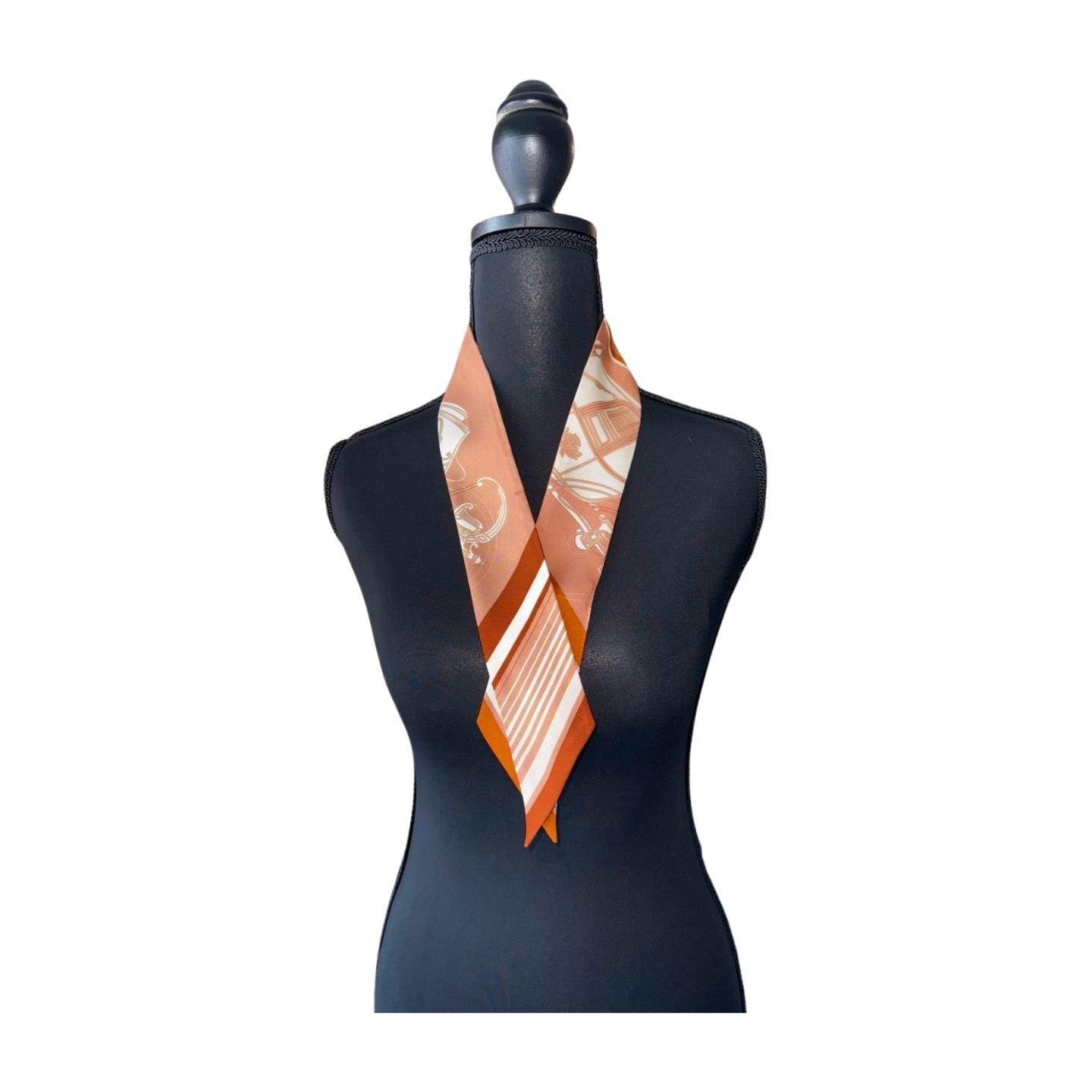 Lightweight Silk Hair Scarf – Blush & Terracotta Aira Blush – Hand Block Printed Cotton Silk Scarf (27 main image 2