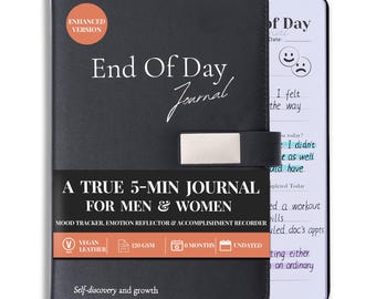 Diario de 5 minutos para la reflexión y la gratitud diaria, cuaderno guiado para mujeres y hombres (2026) con indicaciones constantes.