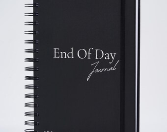 Spiral Daily Five Minute Gratitude Journal, Mindful Productivity, 28-Weeks Undated Self Care Birthday Gift