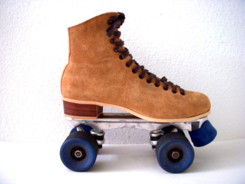 Vintage RIEDELL Tan Suede Roller Skates Suede Boot Roller Etsy