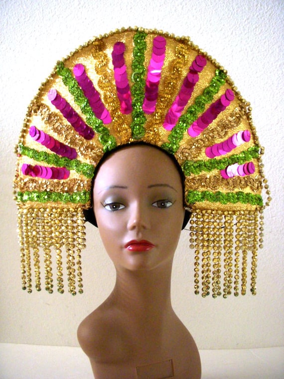 gold mardi gras headpiece