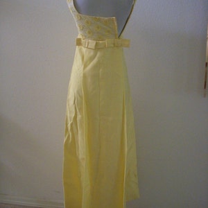 Vintage 50s 60s Yellow Evening Dress With Swag Pale Yellow - Etsy