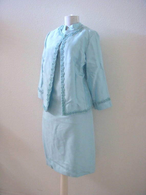 pale blue sheath dress