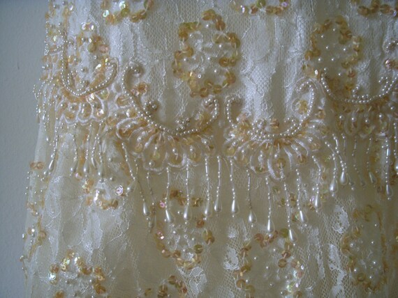 Amazing 90s Cream and Gold Wedding Dress by ALFRE… - image 6