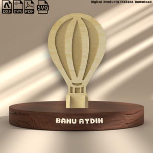 3D Hot Air Balloon Stand Template: Event Decor Vector Plan (Digital File)