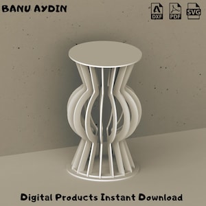 DIY-houtbewerkingsplannen voor parametrische taartstandaard en cocktailtafel, CNC-tafelplan, taartsokkel, plintvoetstuk, lattenvoetstuk