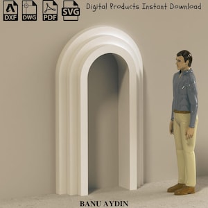 Rainbow Ripple Arch Backdrop Set Plans | Digital Rainbow Arch Plans, 3 Layer Backdrop Set CNC Files, Dxf template, Digital product, CNC file