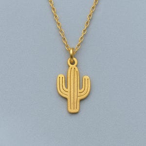 Cactus Pendant Necklace – 925 Silver Succulent Jewelry for Women – Minimalist Botanical Desert Charm – Boho Gift for Her