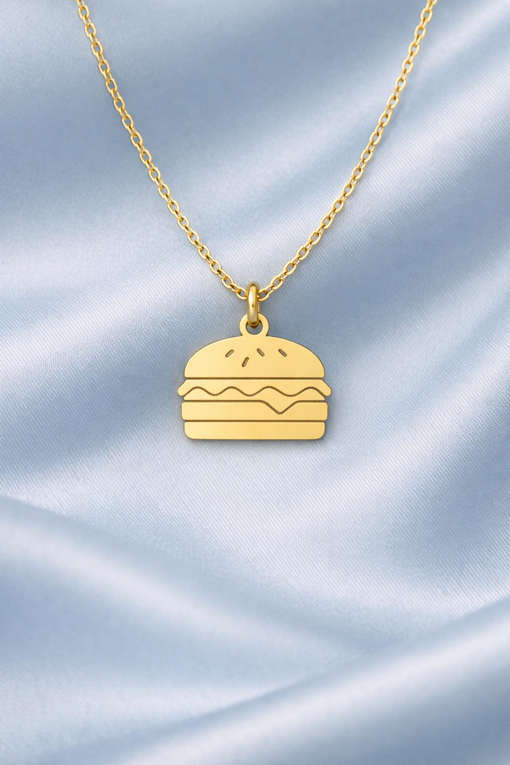 ハンバーガーペンダント – 925スターリングシルバーフーディー