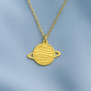 Jupiter Planet Necklace  | Astronomy Jewelry | Minimalist Space Pendant for Women & Girls | Solar System Gift