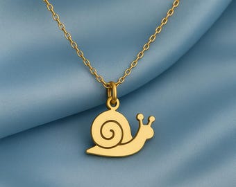 スターリングシルバー製カタツムリネックレス、18インチカーブチェーン