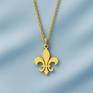 Fleur de Lis Pendant Necklace –Elegant French Symbol Jewelry–Classic Royal Heritage Design–Unique 925 Sterling Silver Gift for Women and Men