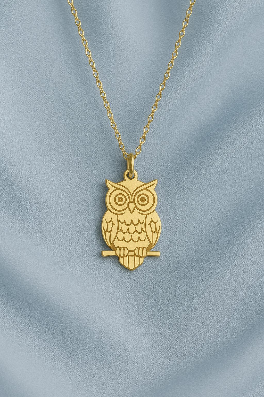 Owl Pendant Necklace – Wise Owl Jewelry – Vintage-Inspired Animal Charm, Gift for Her