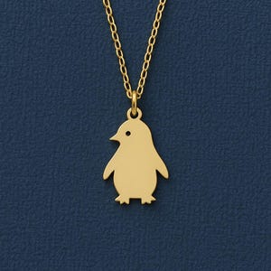 Collar con colgante de pingüino – Precioso dije de animal en plata de ley – Joyería de invierno – Regalo de pingüino encantador – Dije ártico – Collar de plata de 925 quilates