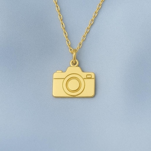 Collana con macchina fotografica in argento sterling 925, ciondolo per fotografo, gioiello minimalista vintage con macchina fotografica - Collana delicata - Regalo unico per gli amanti della fotografia