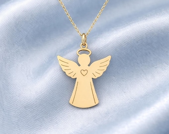 スターリングシルバーのエンジェルペンダントネックレス – Religious Guardian Jewelry