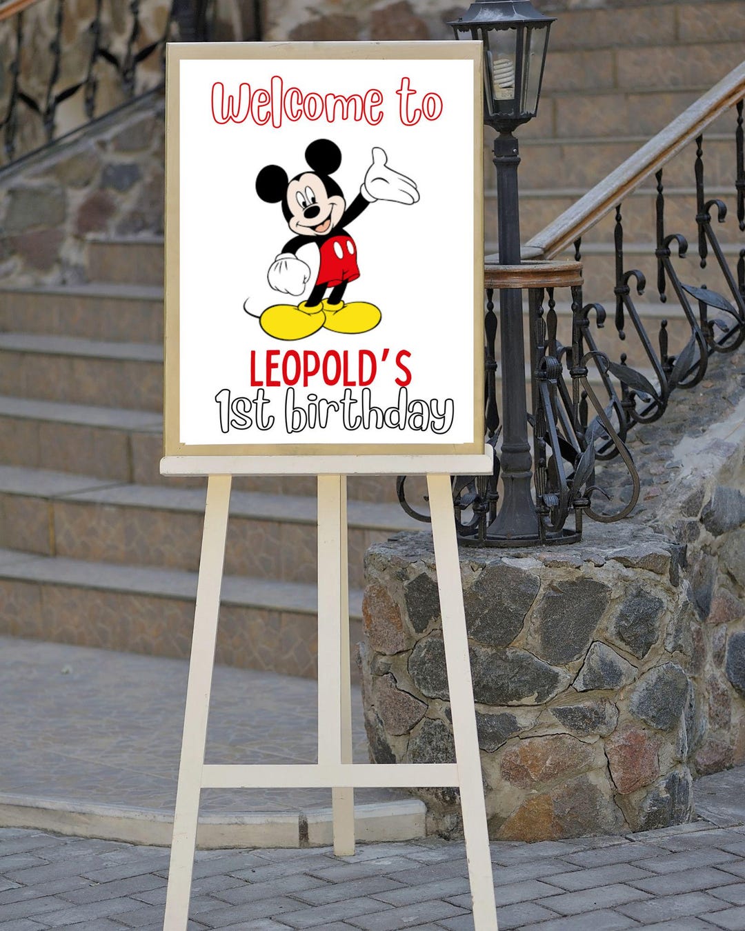Open Sign Mickey Mickey Mouse Welcome Sign - Etsy