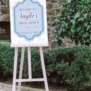 Modèle de plaque de bienvenue pour une douche nuptiale inspirée de Cendrillon | Thème princesse de conte de fées