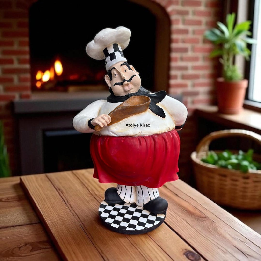 Handmade Chef Figurine – Colorful Kitchen Decor – Unique Culinary Gift ...