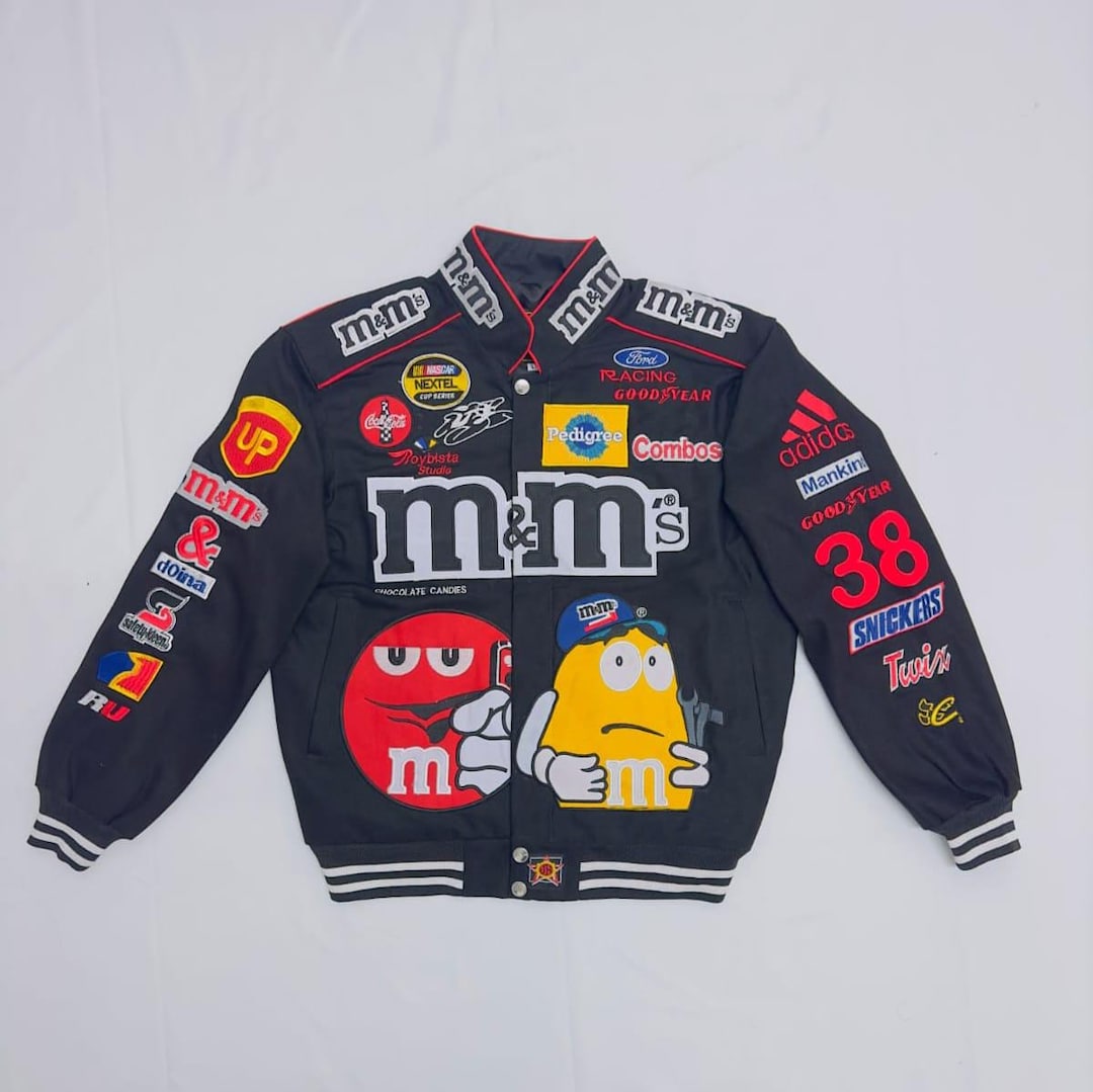Vintage Nascar JH Design M&ms Snap Black Cotton Jacket - Etsy