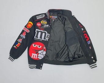 Vintage Nascar JH Design M&ms Snap Black Cotton Jacket - Etsy